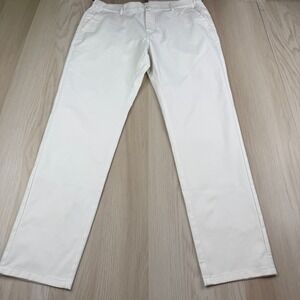 Jack Archer Jetsetter Tech Mens White Slim Fit Classic Straight Pants Size 34x32
